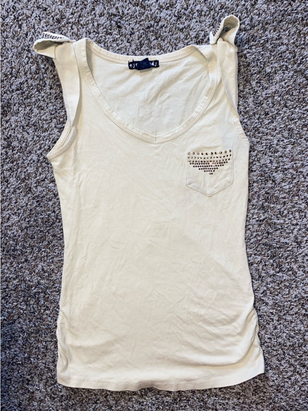 Studded V-Neck Tank